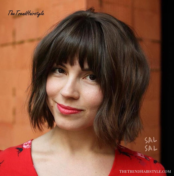 Shaggy Short Wavy Bob Haircut with Bangs